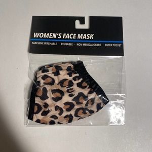 Womens cheetah print face mask